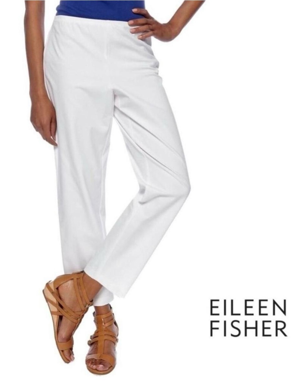NWT Eileen Fisher Organic Cotton
Stretch Twill Slim Ankle Pants